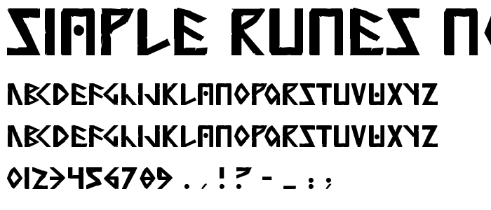 Simple Runes Normal font